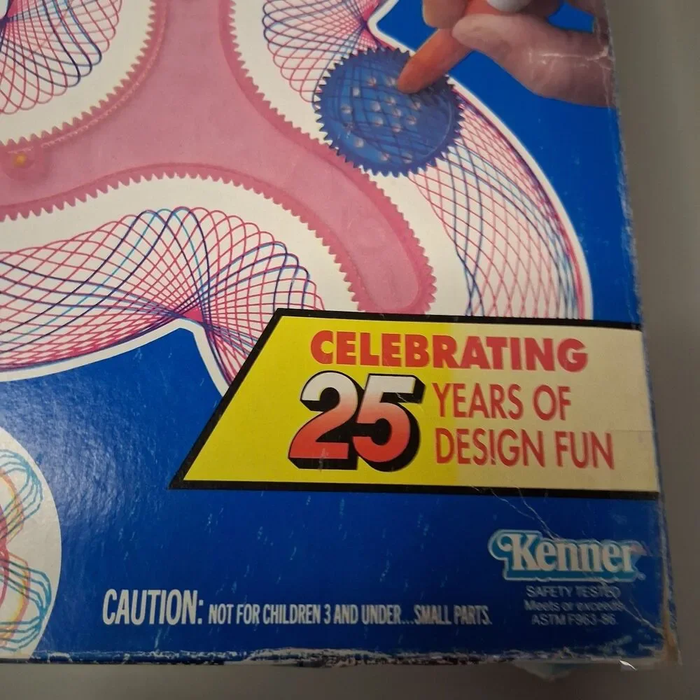 Vintage 1990's SPIROGRAPH Board Game Celebrating 25 Years Edition Incomplete